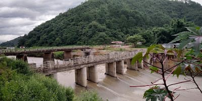 River confluence in the forested gorge at Tipaimukh