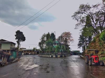 Misty hill town view at Mao on the Manipur-Nagaland border