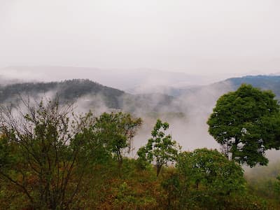 Cloud-covered Tangkhul hills seen from Shirui peak, Manipur