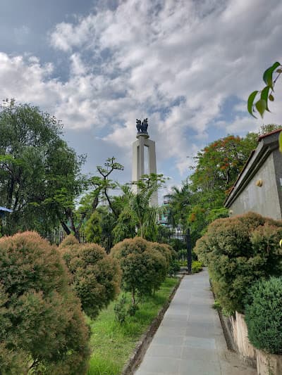 Base and inscription plaques of the Shaheed Minar, Imphal