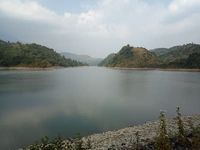 The reservoir behind Singda earthen dam near Imphal