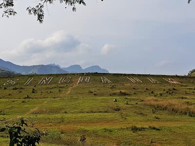 Sunset over the hills surrounding Singda reservoir