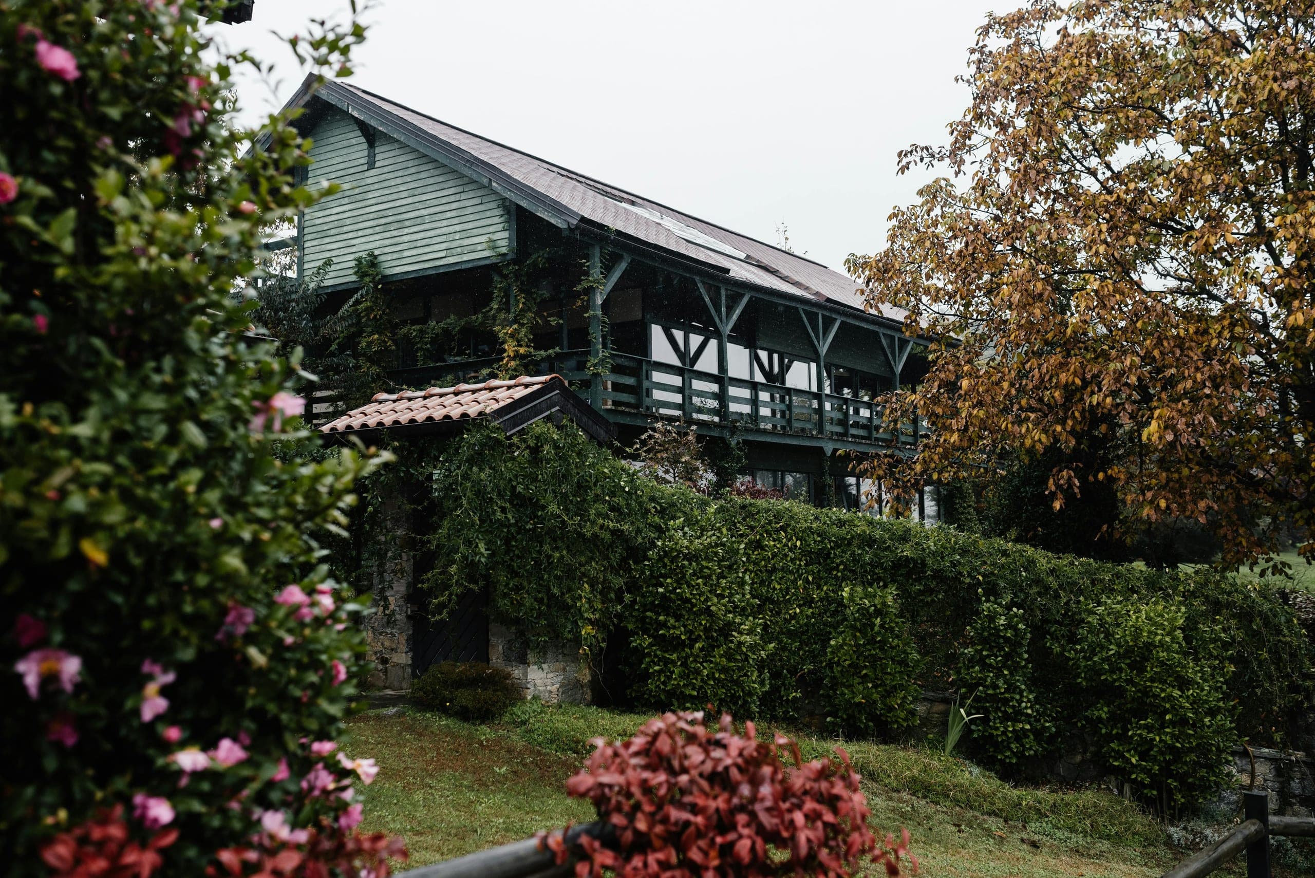Houses stacked along a ridge in Ukhrul town